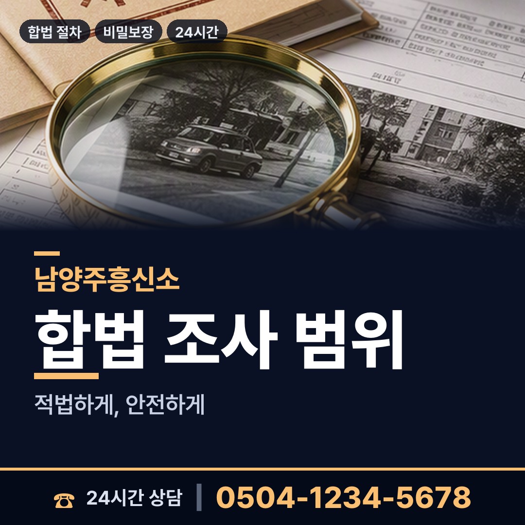 남양주 금곡동 탐정흥신소 상담 안내